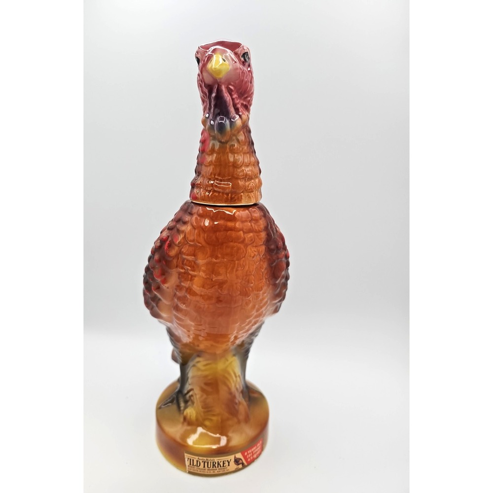Vintage 1971 Austin Nichols Wild Turkey Ceramic Decanter 13" Turkey empty